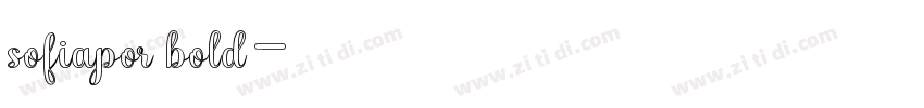 sofiapor bold字体转换